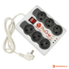 چندراهی محافظ برق پرووان مدل PPS610 با طول کابل سه متر