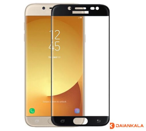 گلس شیشه ای تمام صفحه گوشی سامسونگ j7 PRO گلس شیشه ای تمام صفحه گوشی سامسونگ j7 PRO